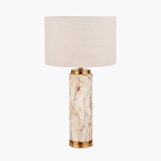 Pacific Carrara Natural Stone Effect Ceramic Table Lamp