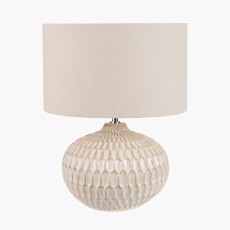 Pacific Cassius Warm White Texture Glaze Ceramic Table Lamp Pacific Cassius Warm White Texture Glaze Ceramic Table Lamp