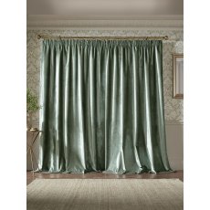 Laura Ashley Loretta Velvet Sage Green Curtains