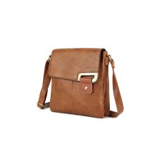 Long & Son Brown Flap Top Crossbody Bag