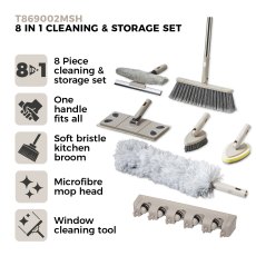 Tower 8 Piece Cleaning & Storage Set Latte