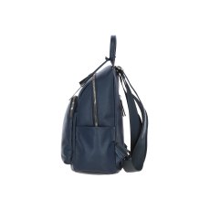 Navy Leather Backpack