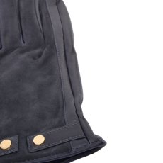 Ladies Navy Leather Gloves