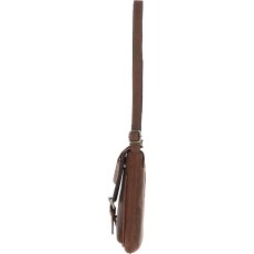 Brown Buckle Closure Shoulder Bag