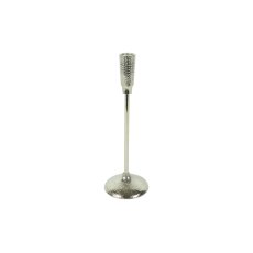 Derex Round Silver Candle Holder