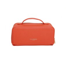 Alice Wheeler Orange Mini Train Case