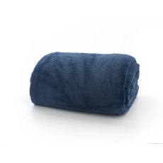 Deyongs Aspen Navy Faux Fur Throw