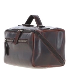 Ashwood Leather Brown Wash Bag