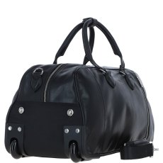 Ashwood Leather Black Holdall With Detachable Shoulder Strap