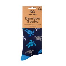 Eco Chic Navy Turtle Eco-Friendly Bamboo Socks