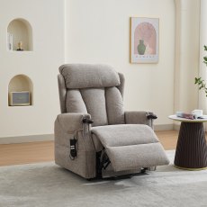 Denmark Dual Motor Lift & Rise Chair in Chacha Oat