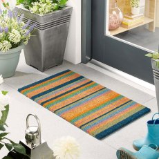 My Mat Printed Coir Blues Stripe 45x75cm