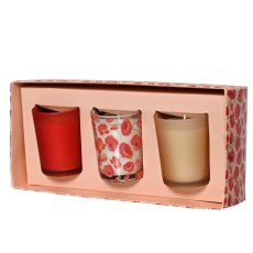 Kaemingk Set Of 3 Wax Filled Poppy Votives