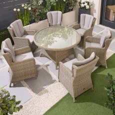 Loren 6 Seater Round Dining Set