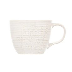 Siip Leaf Embossed Mug White