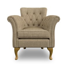 Knapton Herringbone Moss & Rust Accent Chair