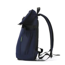 Eco Chic Navy Roll Recycled Canvas Roll Top Backpack