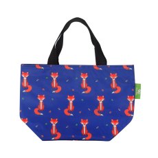 Eco Chic Navy Fox Insulated Foldable Lunch Bag