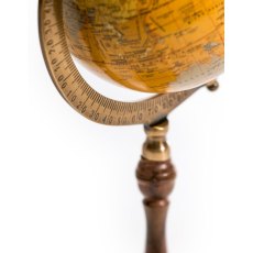 McGowan Rutherford Antique Brown Globe on Wooden Stand