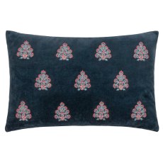 Paoletti Rennes Navy Embroidered Cushion