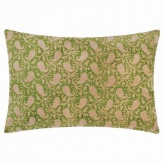 Paoletti Boteh Verdie & Natural Printed Velvet Cushion