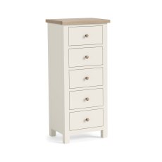 Cottage Collection 5 Drawer Tall Chest in Coconut Cottage Collection 5 Drawer Tall Chest in Coconut