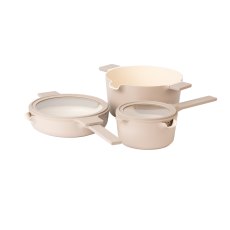 Luxe All-In-One Beige Cookware Set Luxe All-In-One Beige Cookware Set