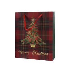 Kaemingk Check Christmas Tree Gift Bag Kaemingk Check Christmas Tree Gift Bag