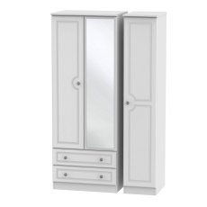 Pembridge Tall Triple 2 Drawer Mirrored Wardrobe Pembridge Tall Triple 2 Drawer Mirrored Wardrobe