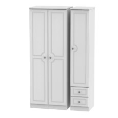 Pembridge Tall Triple Plain & Tall Drawer Wardrobe Pembridge Tall Triple Plain & Tall Drawer Wardrobe