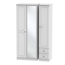Pembridge Tall Triple Mirrored & Tall Drawer Wardrobe Pembridge Tall Triple Mirrored & Tall Drawer Wardrobe