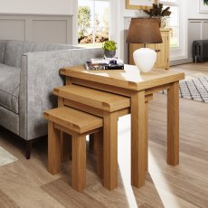 Norfolk Oak Nest of 3 Tables Norfolk Oak Nest of 3 Tables