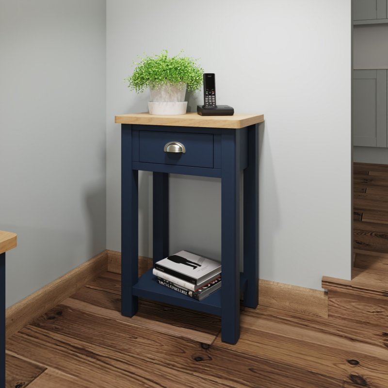 corner telephone table with drawer