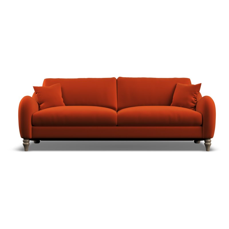 orange 4 seater sofa