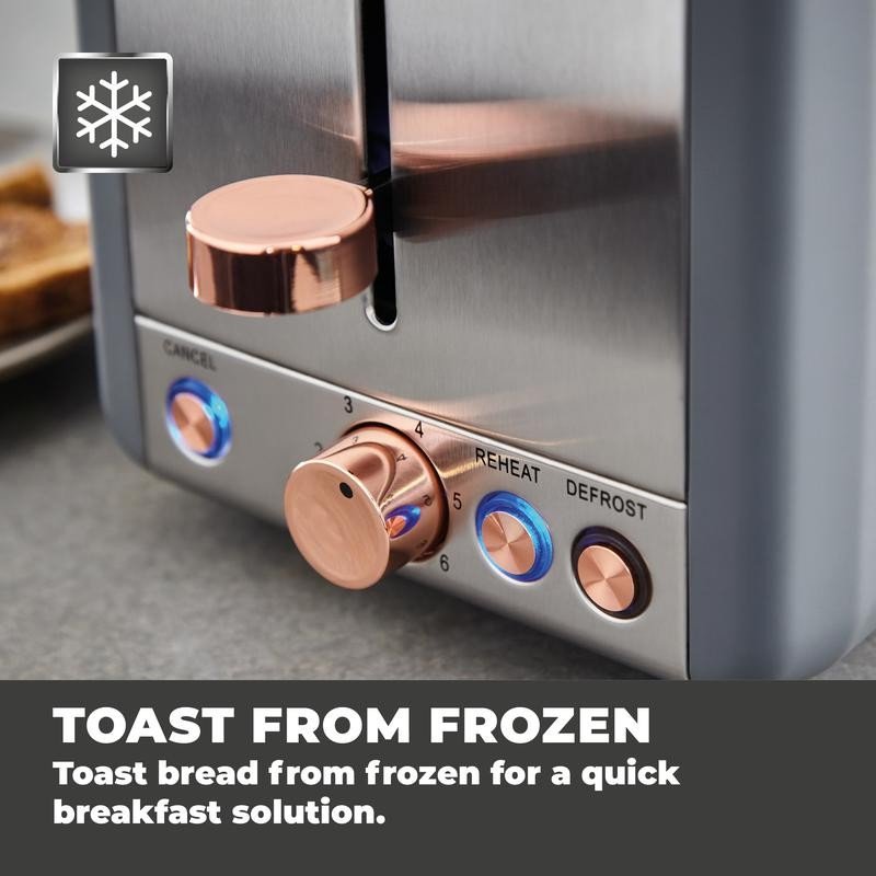 Tower grey and rose gold kettle store and toaster