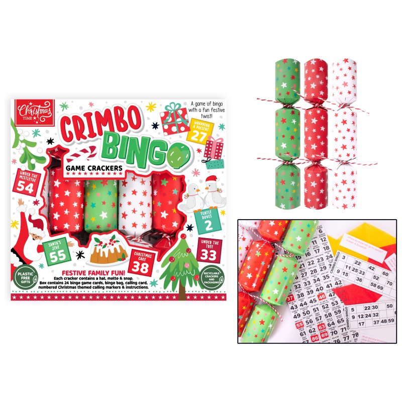 Crimbo Bingo Game Box Of 6 Crackers