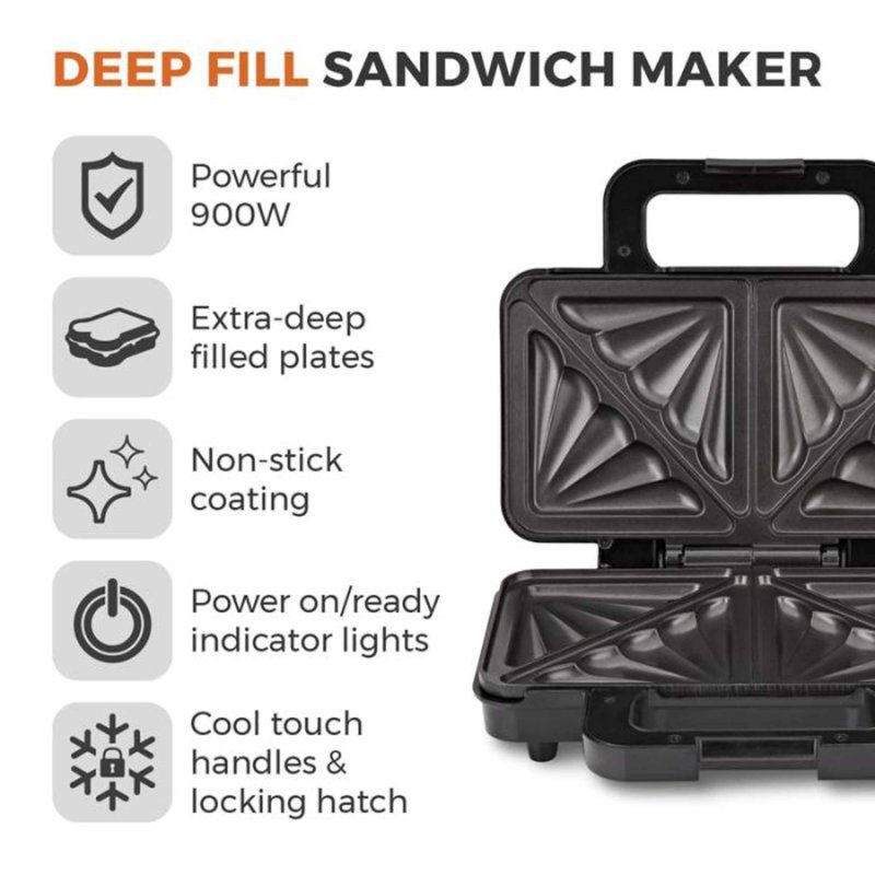 Tower deep hotsell fill sandwich maker