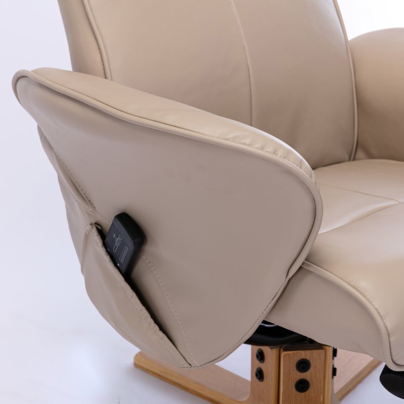 Beige swivel on sale rocker recliner