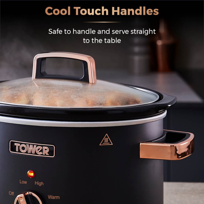 Tower 3.5 Ltr Slow Cooker - Black - E B Marsh & Son Ltd