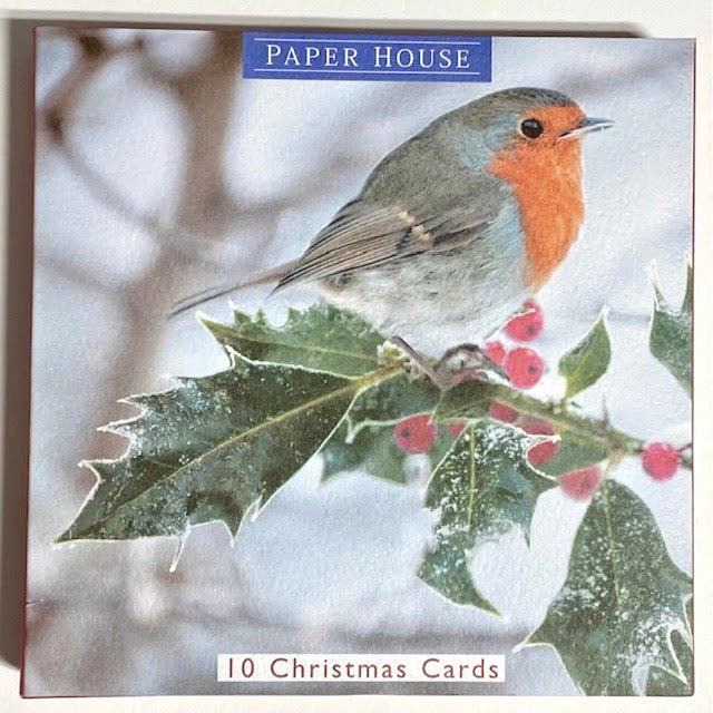 Paper House Robins On Holly Pack Cards Box