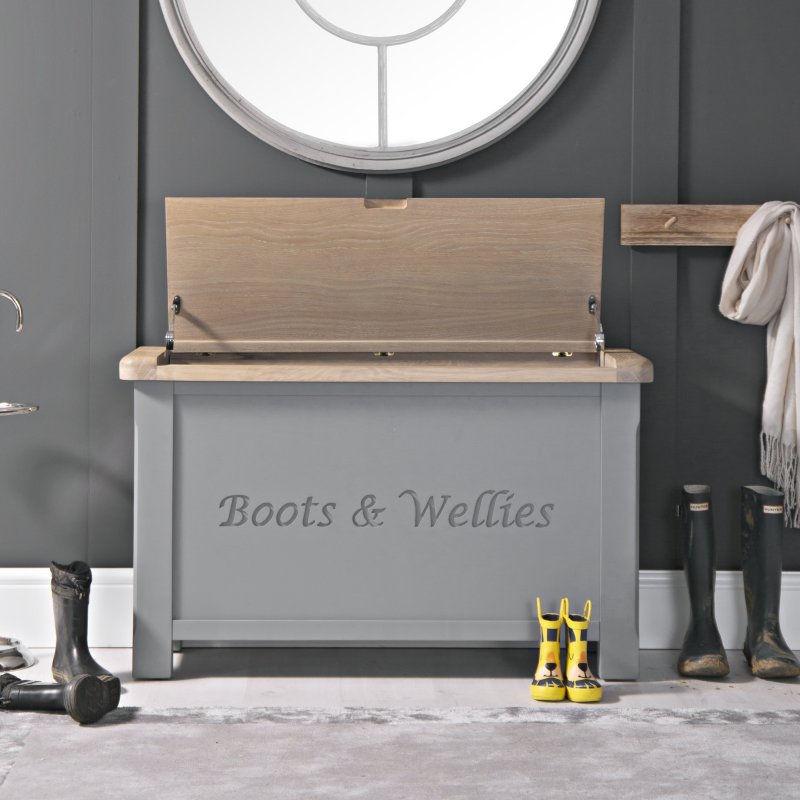 Chatsworth Oak Boots and Wellies Storage Box