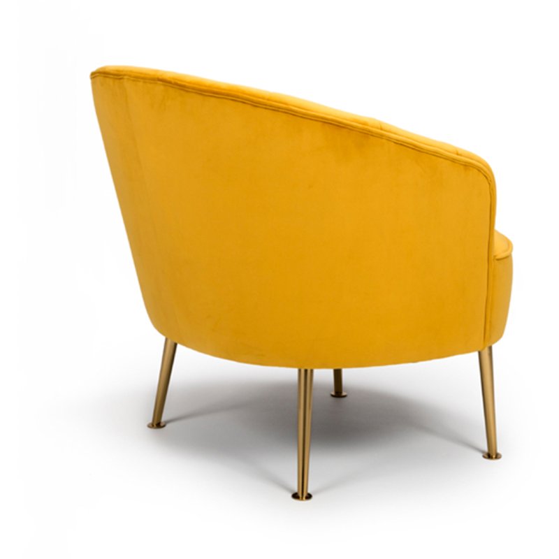 Mustard velvet best sale tub chair