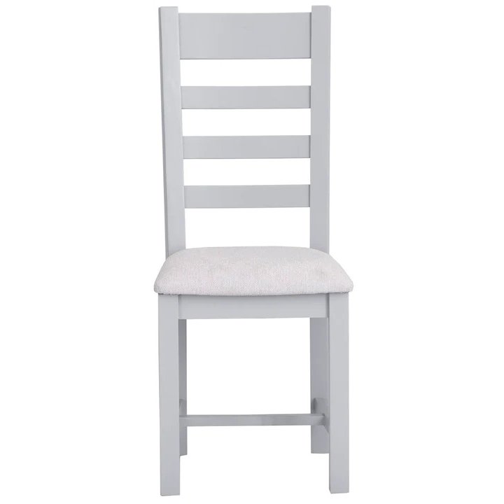 Derwent Grey Ladder Back Fabric Seat Chair