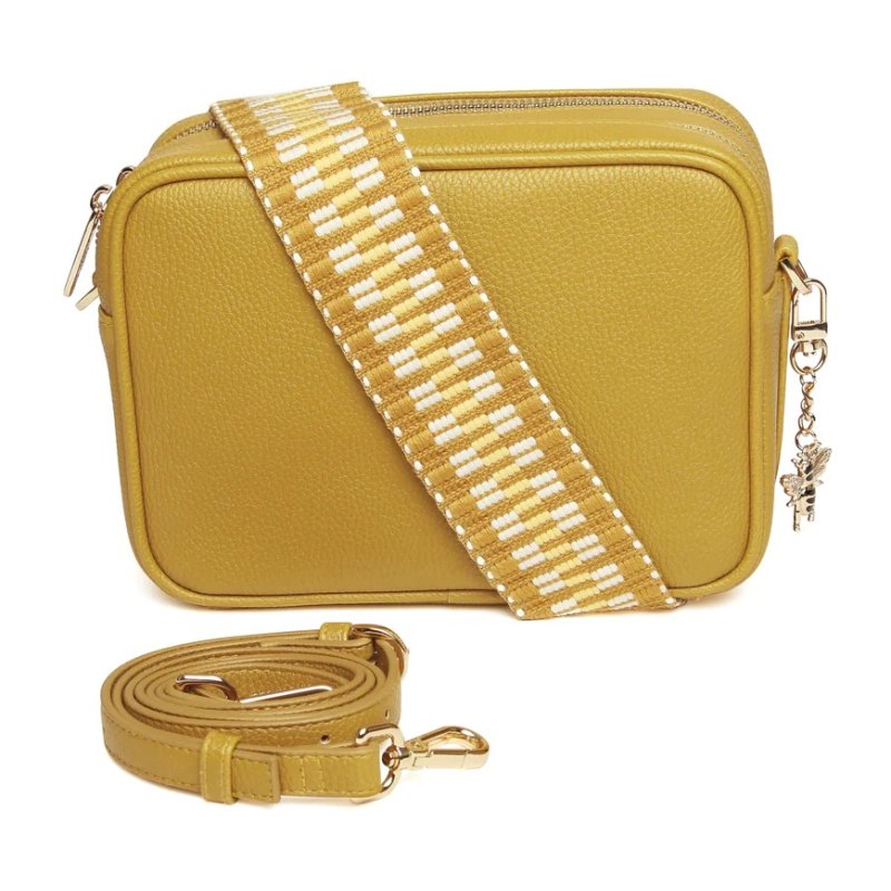 Alice Wheeler Ochre Soho double zipped cross body bag