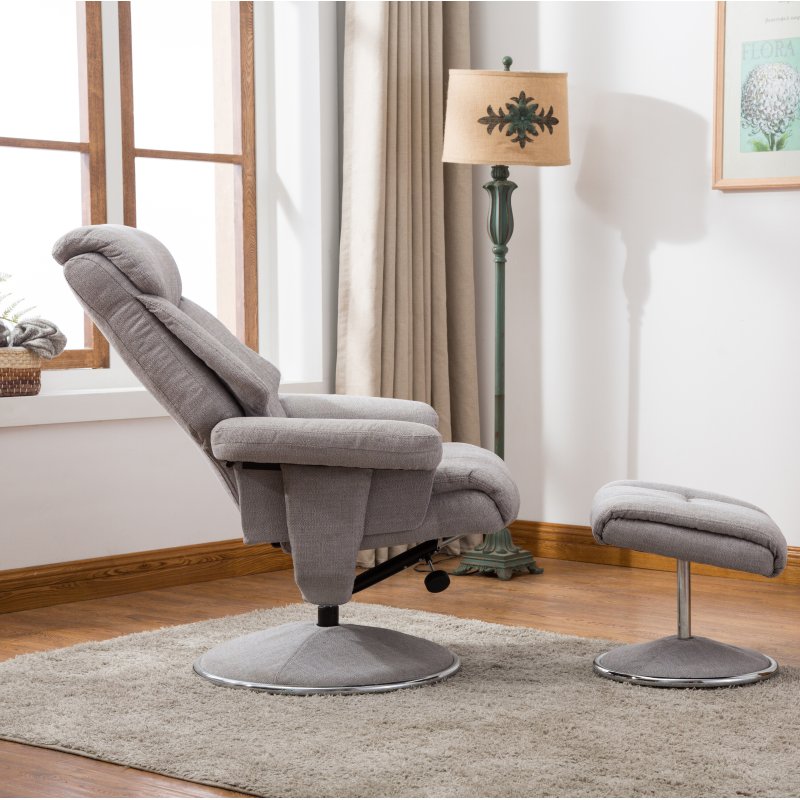 Swivel chair deals footstool