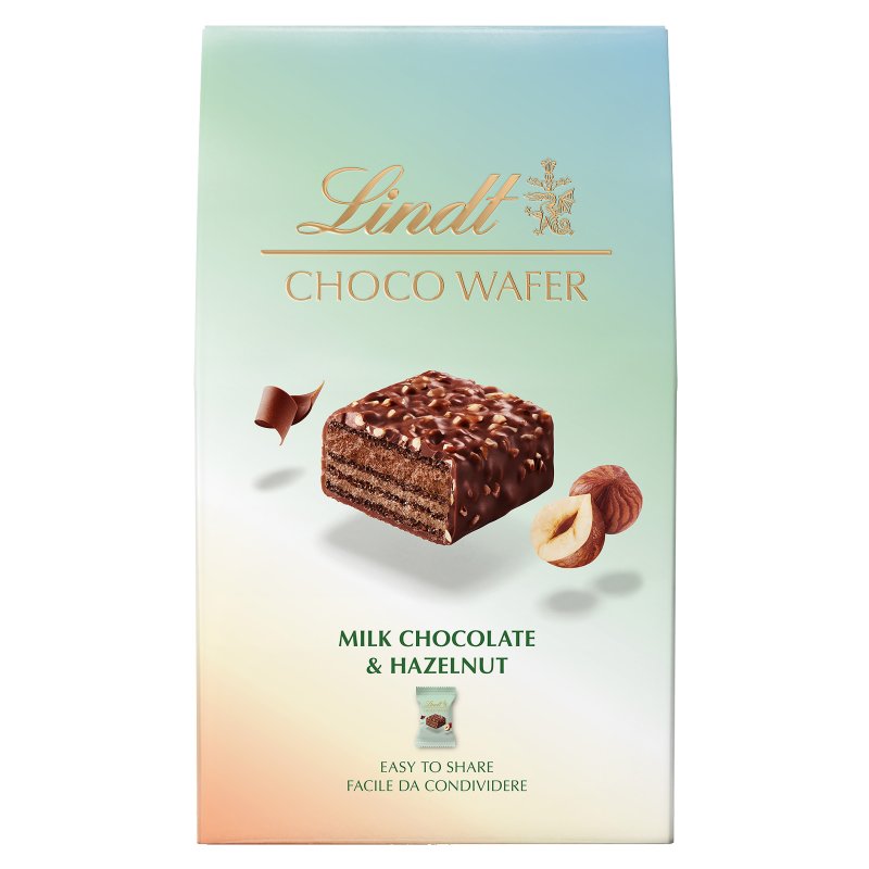 Lindt Milk Hazlenut Choco Wafer Share Box Aldiss 2126