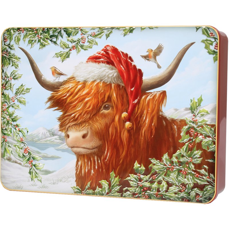 Bramble Embossed Highland Cow Tin Shortcake