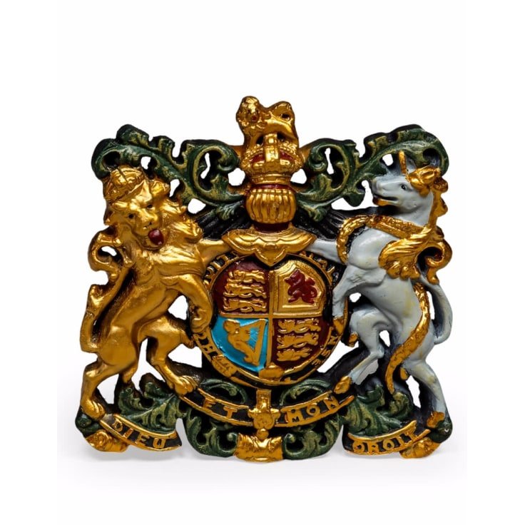 Medium Coloured Coat Of Arms Wall Plaque image of the plaque on a white background