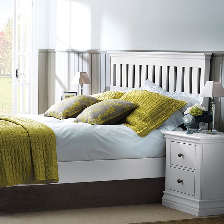 Aldiss Own Cotswold Cotton Low Foot End Bedframe with Slatted Headboard