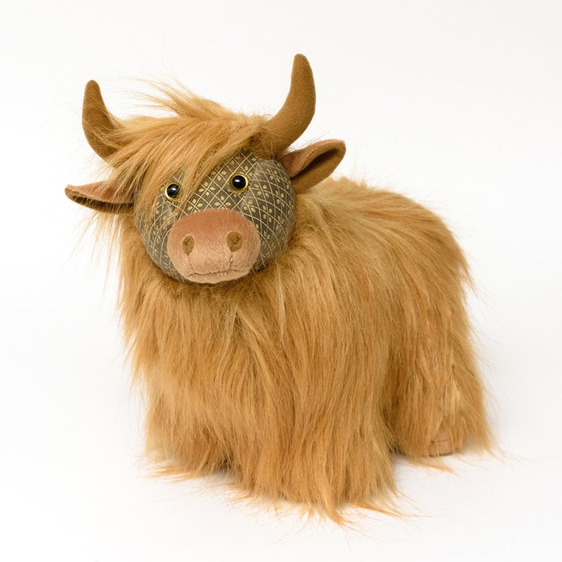 Dora Designs Fergus Highland Cow Doorstop image of the doorstop on a white background